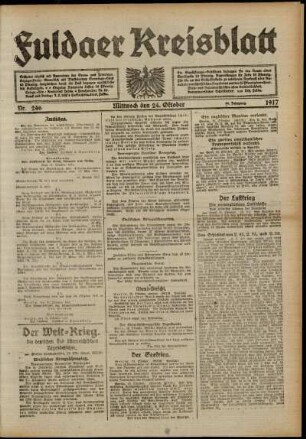 Ausgabe vom Mittwoch, den 24. Oktober 1917.