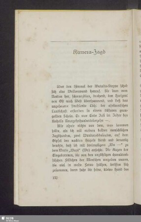 Kamera-Jagd