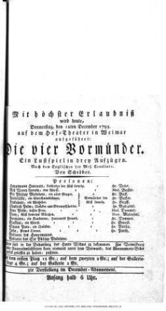 Die vier Vormünder