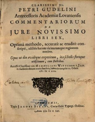 Commentaria de iure novissimo : libri 35