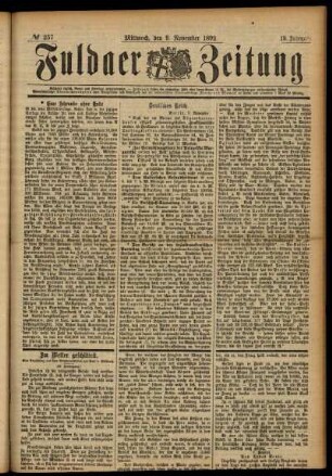 Ausgabe vom Mittwoch, den 09. November 1892.