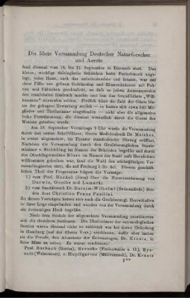 Die 55ste Versammlung Deutscher Naturforscher und Aerzte