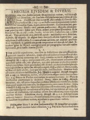 Theoria Ejusdem & Diversi.