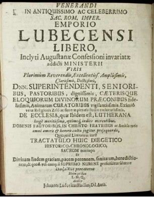 [Widmung an Lübecker Kirchenvertreter]