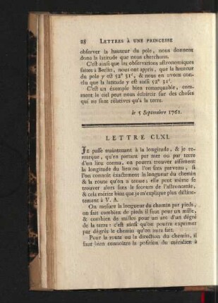 Lettre CLXI-CLXV
