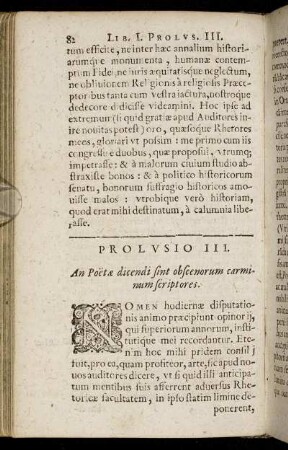 Prolusio III.