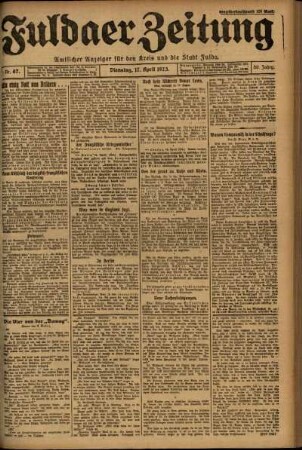 Ausgabe vom Dienstag, den 17. April 1923.