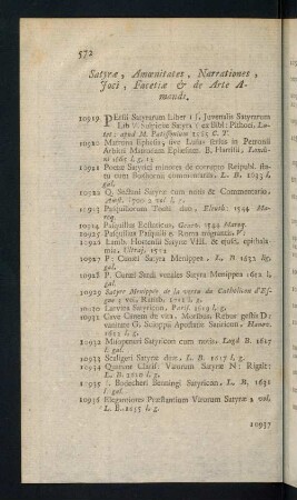572-585, Satyrae, Amoenitates, Narrationes, Joci, Facetiae & de Arte Amandi