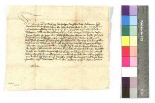 Conrad von Weinsberg gegen Albrecht von Hohenlohe als Bürge Graf Friedrich's von Helfenstein; aufgedr. Siegel: Conrad und Anna von Weinsberg.