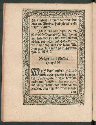 Folget das Ander Hauptstück.