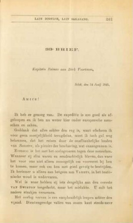 33e. brief. Kapitein Heimes aan Dirk Voortman