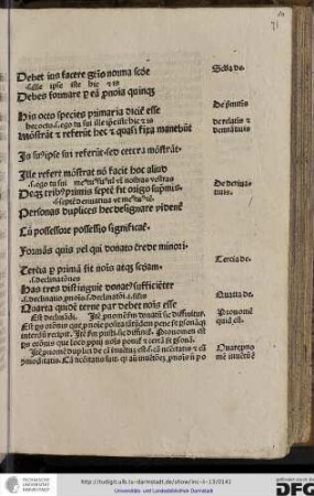 Item pronomen secundum Donatum sic diffinitur: est pars orationis
