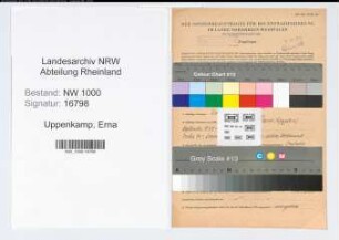 Entnazifizierung Erna Uppenkamp, geb. 25.05.1895 ()
