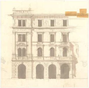 Fischer, Theodor; Studienarbeiten - Fassade (Teilansicht)