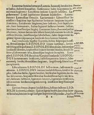 Laconica Leopoldi Laudatio