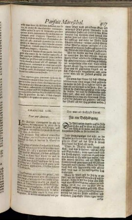 Chapitre LIX. = Das neun und fünfftzigste Capitel. - Chapitre LXVII. = Das sieben und sechtzigste Capitel.