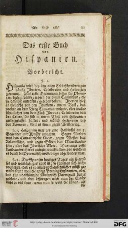 Das erste Buch von Hispanien