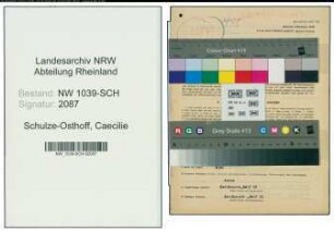 Entnazifizierung Caecilie Schulze-Osthoff , geb. 18.06.1919 (Landwirtschaftslehrerin)