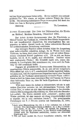 Kamphausen, Alfred :: Der Dom der Dithmarscher, die Kirche zu Meldorf : Düsseldorf, 1931
