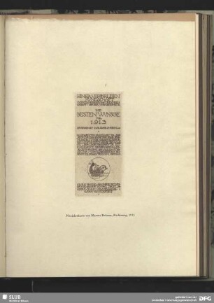 Neujahrskarte von Marcus Behmer
