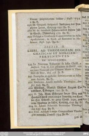Sectio II. Libri, Ad Theologiam Dogmaticam Et Moralem Pertinentes.