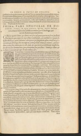 Prima Pars Epistolae De Doctrina Fidei ...