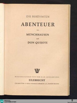 Die berühmten Abenteuer von Münchhausen und Don Quijote