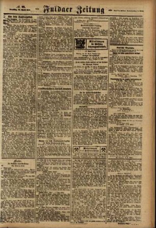 Zweite Ausgabe vom Samstag, den 27. April 1918.