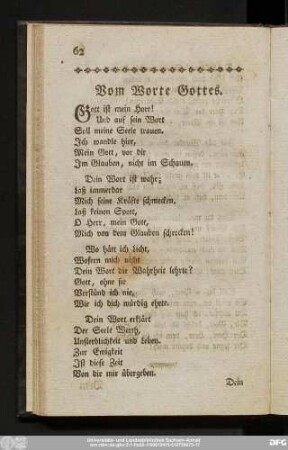 Vom Worte Gottes.