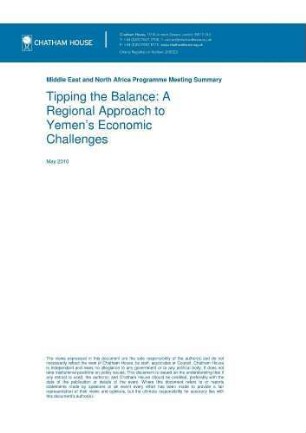 Tipping the balance : a regional approach to Yemen's economic challenges