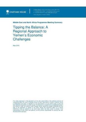 Tipping the balance : a regional approach to Yemen's economic challenges