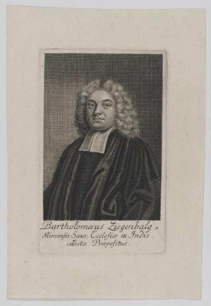 Bildnis des Bartholomaeus Ziegenbalg