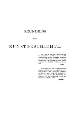 1: Grundriss der Kunstgeschichte. 1