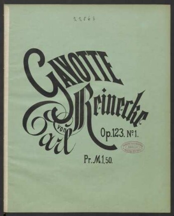 Gavotte für das Pianoforte Opus 123 No. 1