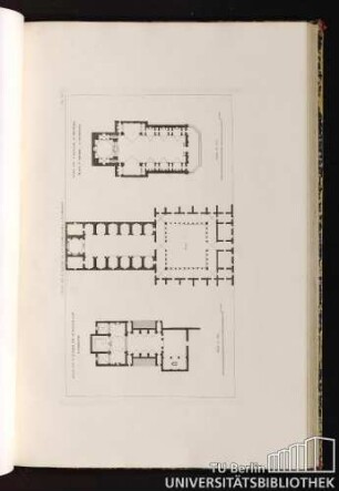 Pl. 65. Plan De L'Eglise De St.e Pancrase, A Florence. Plan De L'Eglise De St.e Magdaleine, A Florence. Plan De L'Eglise St. Michel, Place St. Michel, A Florence.