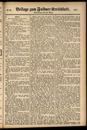 Zweite Ausgabe vom Donnerstag, den 28. März 1901.