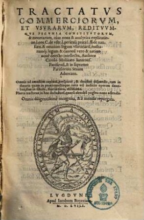 Tractatus commerciorum et usurarum, redituumque pecunia constitutorum & monetarum ...
