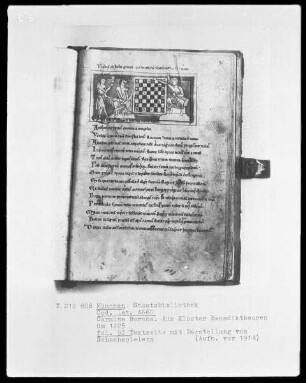 Carmina Burana — Schachspieler, Folio 92recto