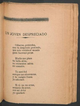 Un jóven despreciado