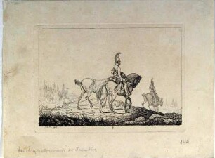 Russischer Dragoner-Kommandeur, Blatt 9 aus der Folge "Kriegsszenen in Sachsen"