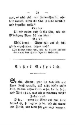 Erstes Gespräch [bis Vierzehntes Gespräch]