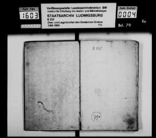 Schaffnerei Mergentheim: Zinsbuch zu Ailringen, Rengershausen, Stuppach, Dörtel und Lillstadt