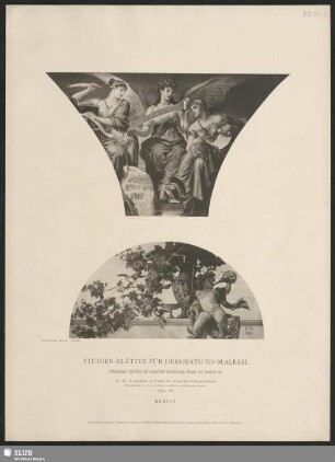 Deckenbilder im Festsaal des Königlichen Cultusministeriums