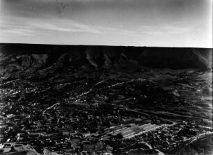 Panorama : Panorama der Stadt La Paz mit Altiplano und Rio Abajo