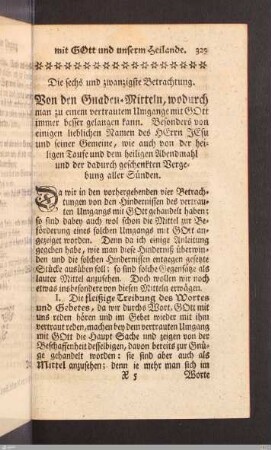 Die sechs und zwanzigste Betrachtung.