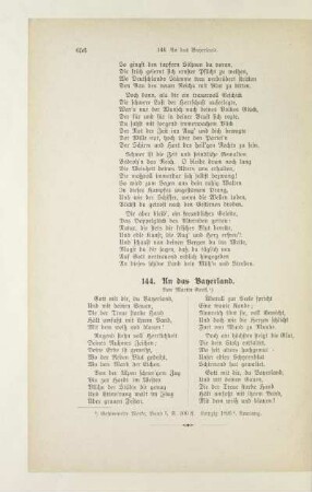 144. An das Bayerland