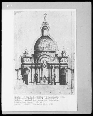 Würzburg, Dom, Längsschnitt der Schönbornkapelle