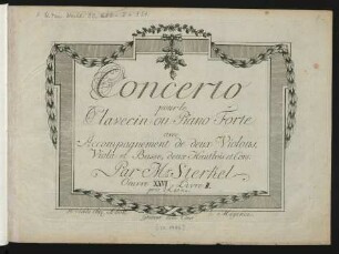 Livre 2: Concerto pour le Clavecin ou Piano Forte avec Accompagnement de deux Violons, Viola et Basse, deux Hautbois et Cors. : Oeuvre XXVI Livre ...