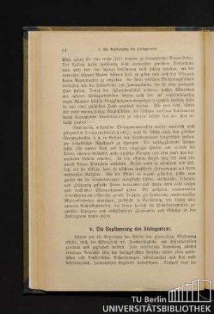 6. Die Bepflanzung des Steingartens.
