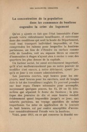 La concentration de la population dans les communes de banlieue engendre la crise du logement